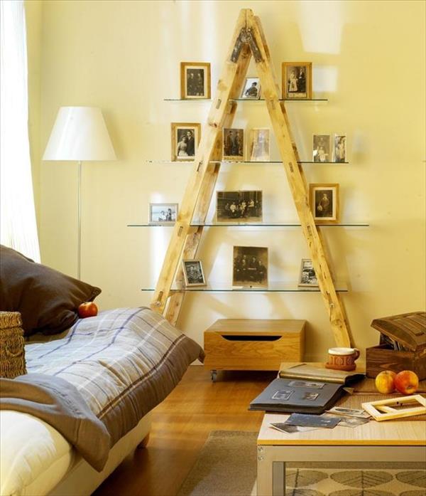 diy ladder living room ideas 1