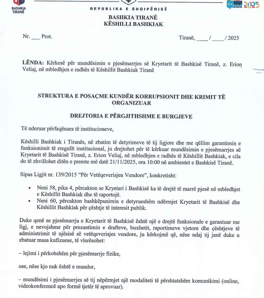 Erion Veliaj lë qelinë do jetë në Këshillin Bashkiak