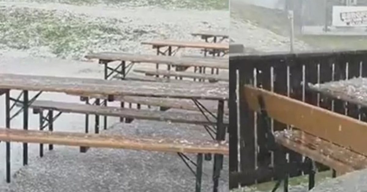 Stuhi të fuqishme dhe breshër godasin Austrinë  alarm i kuq edhe në disa rajone  VIDEO 