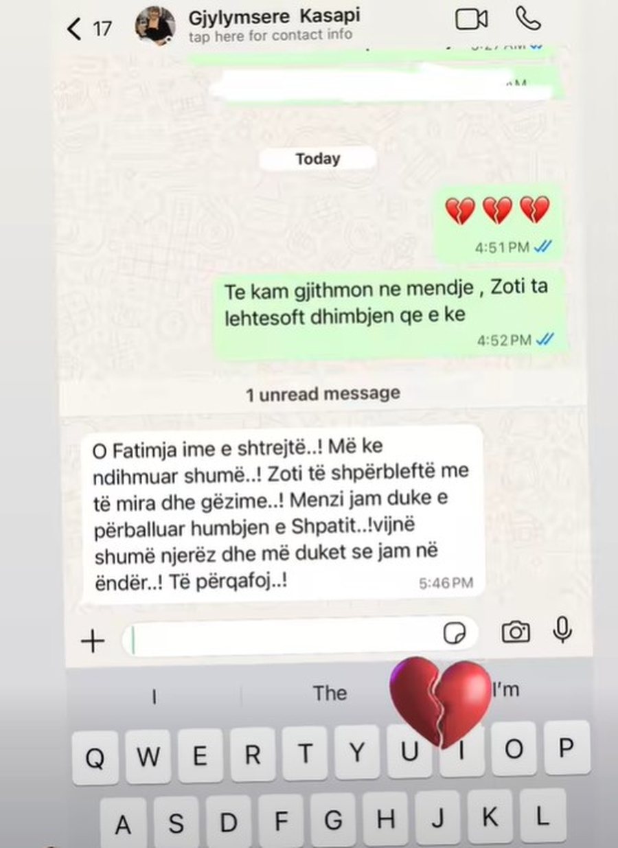 “Më duket sikur jam në ëndërr”, mesazhi