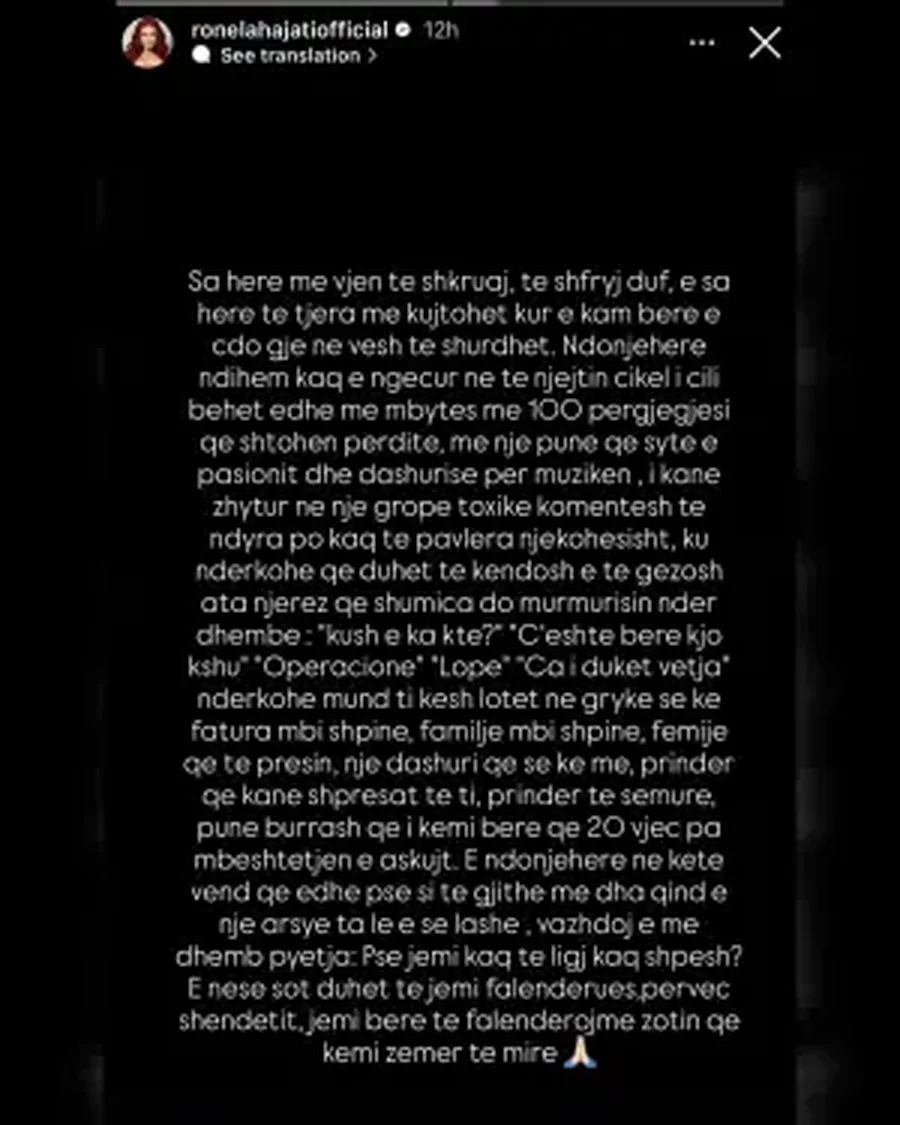 "Më thoni lopë, por unë mbaj familjen", Ronela Hajati