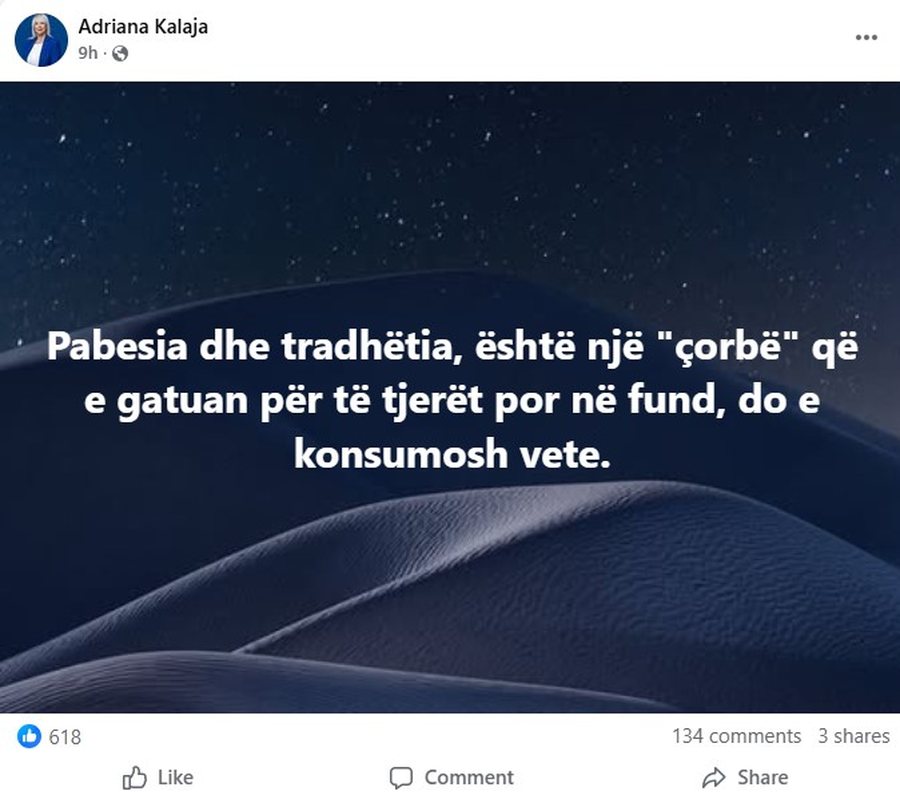 “Pabesia "çorbë" që e gatuan për të