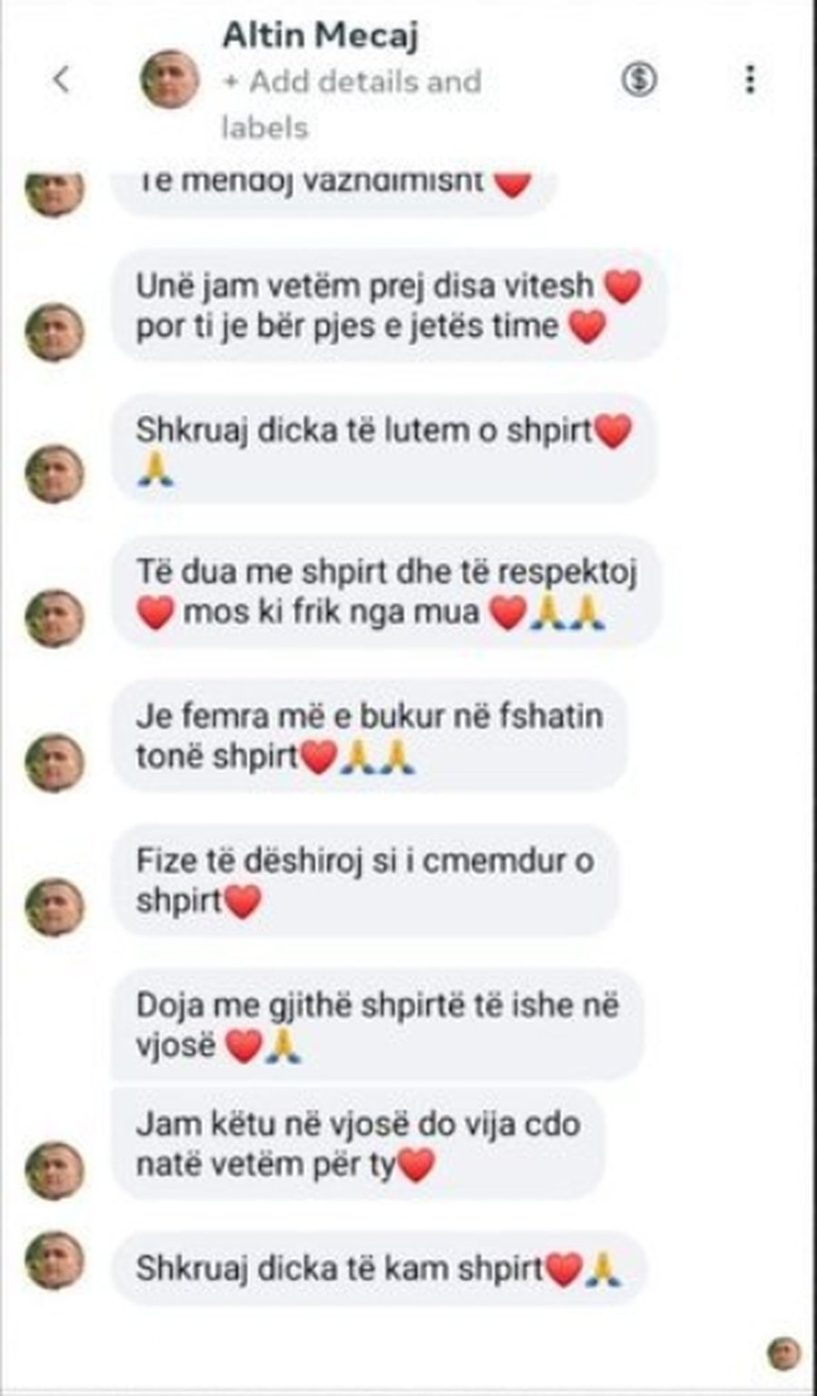 "Fize të dëshiroj si i çmendur, o shpirt", motra e