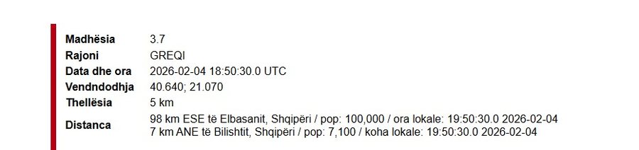 LAJM I FUNDIT/ Tërmet i fuqishëm, “shkundet” qyteti