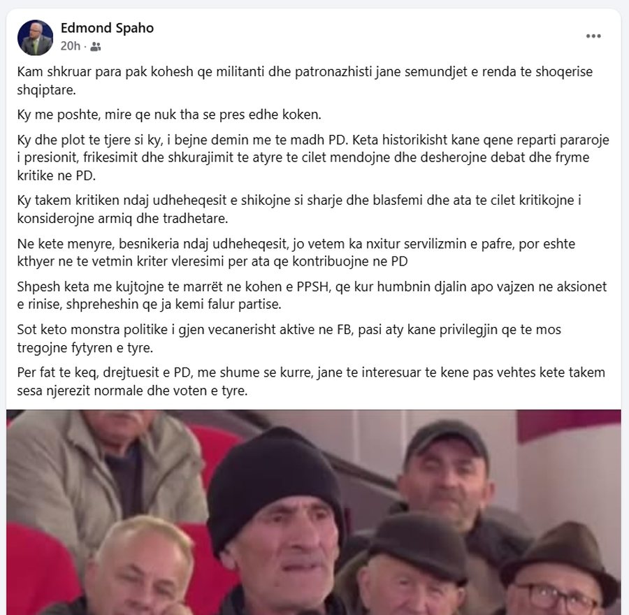 Militanti i tha Sali Berishës se priste edhe krahun për të,