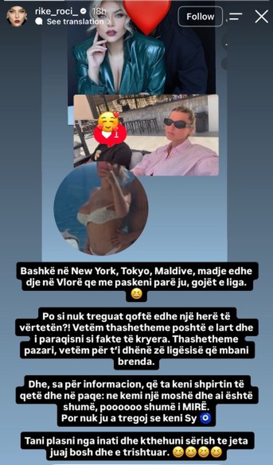 Rike Roçi poston foto me partnerin e saj misterioz: Tani plasni nga inati
