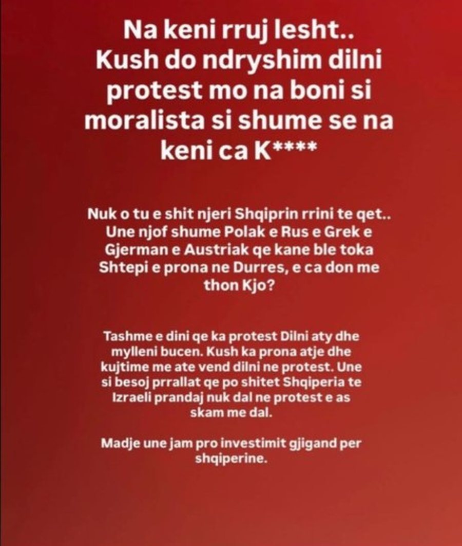 Noizy reagon p&euml;r protestat p&euml;r Zv&euml;rnecin: Na keni &ccedil;a