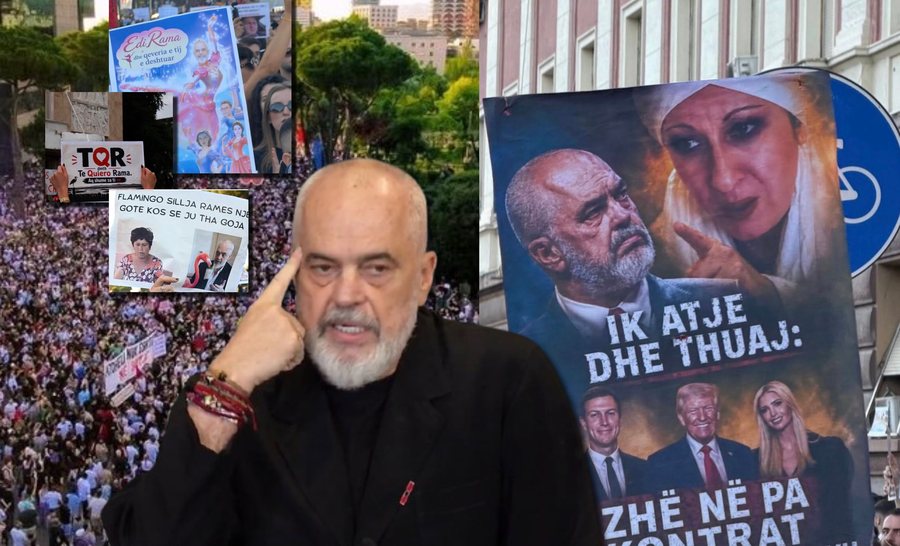 &ldquo;Rroft&euml; mememania!&rdquo; Rama poston pankartat &ldquo;e