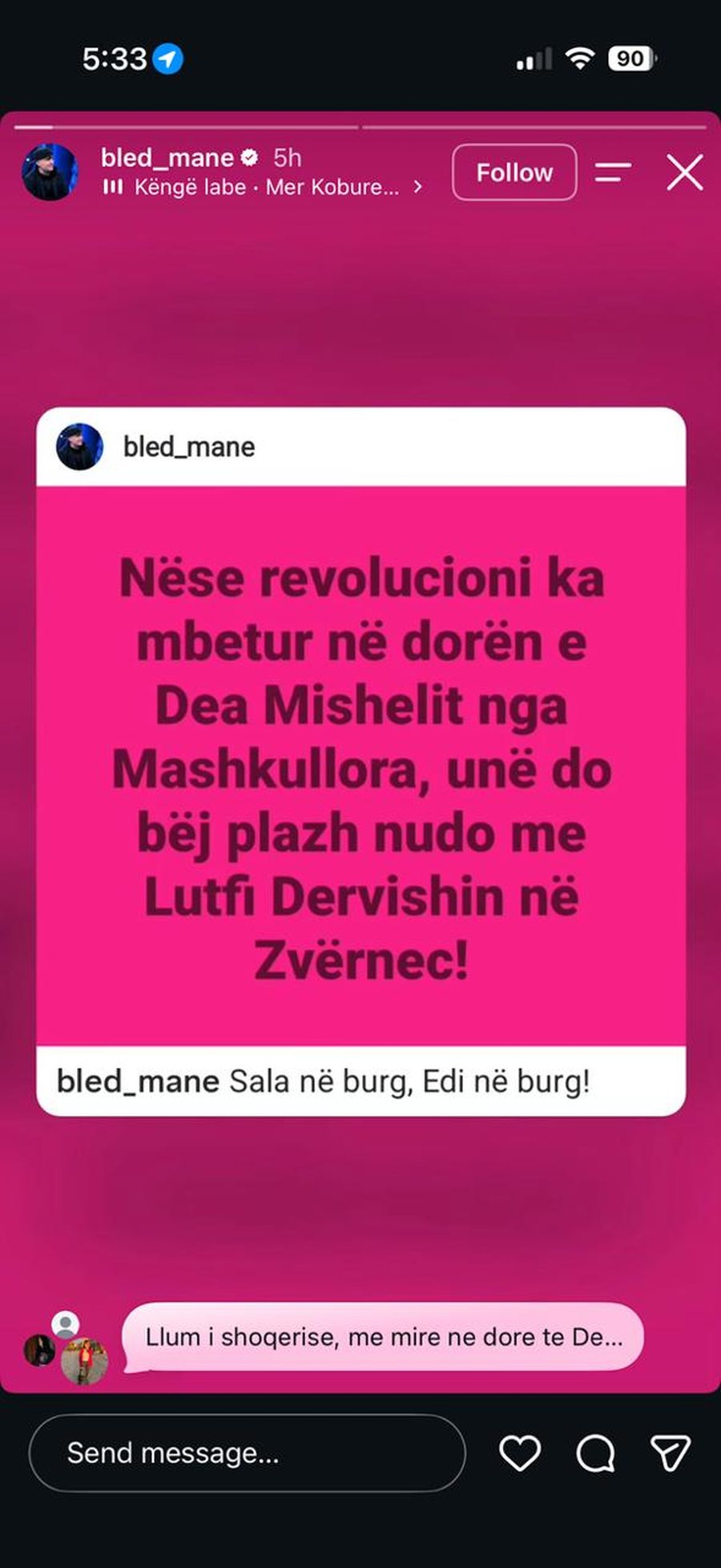 P&euml;rplasja Zegjine-Dea Mishel zgjerohet p&euml;rtej dyshes!