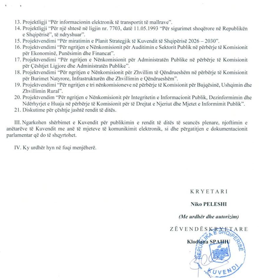 Dy socialist&euml;t &ldquo;ballafaqohen&rdquo; sot n&euml; Kuvend, del RENDI i
