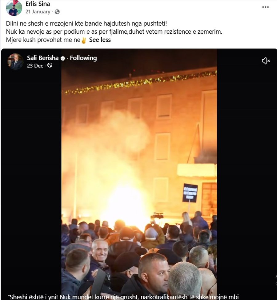 Erlis Sina, protestuesi &ldquo;VIP&rdquo; i s&euml; mart&euml;s? Postimet
