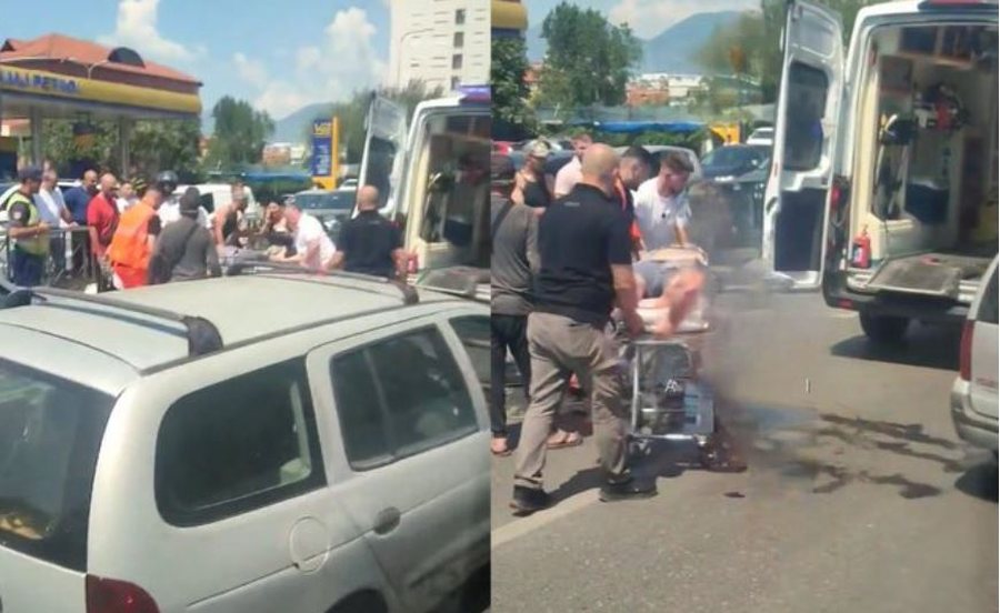 AKSIDENT i r&euml;nd&euml; te Pallati me Shigjeta! Makina p&euml;rplas