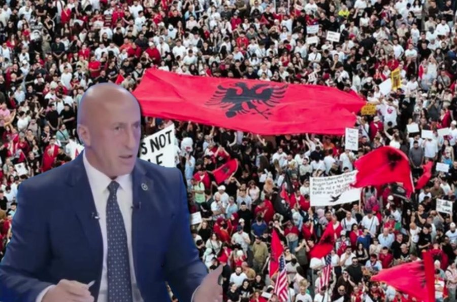 Ramush Haradinaj i turp&euml;ruar me shqiptar&euml;t e Kosov&euml;s q&euml;
