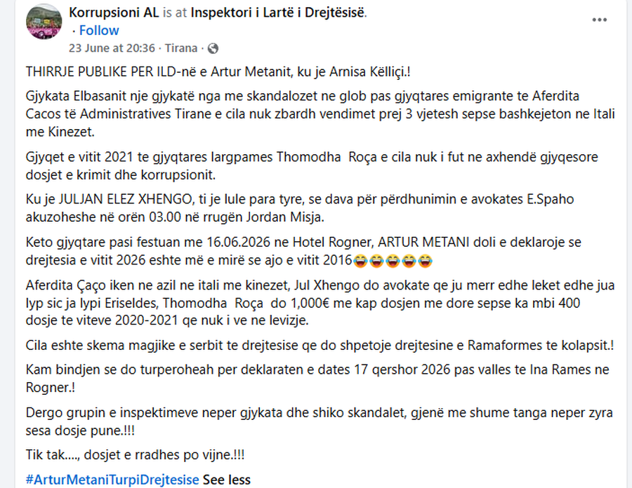 &ldquo;Nuk dor&euml;zon prej 3 vitesh vendimet&rdquo;, reagon gjyqtarja e