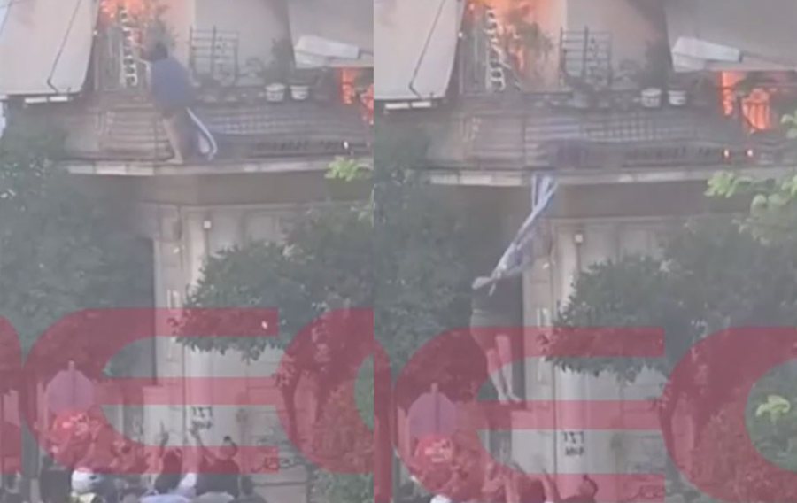 Pamje dramatike nga Greqia, e moshuara hidhet nga ballkoni p&euml;r t&rsquo;i