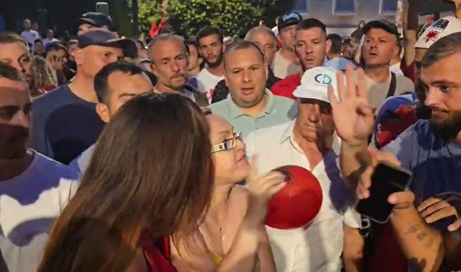 VIDEO/ P&euml;rplasja mes qytetar&euml;ve n&euml; protest&euml;, gruaja e
