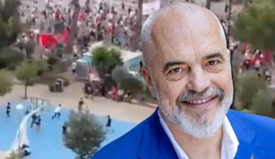 Disa luajn&euml; basketboll e disa protestojn&euml;, Rama ndan VIDEON: Pamje