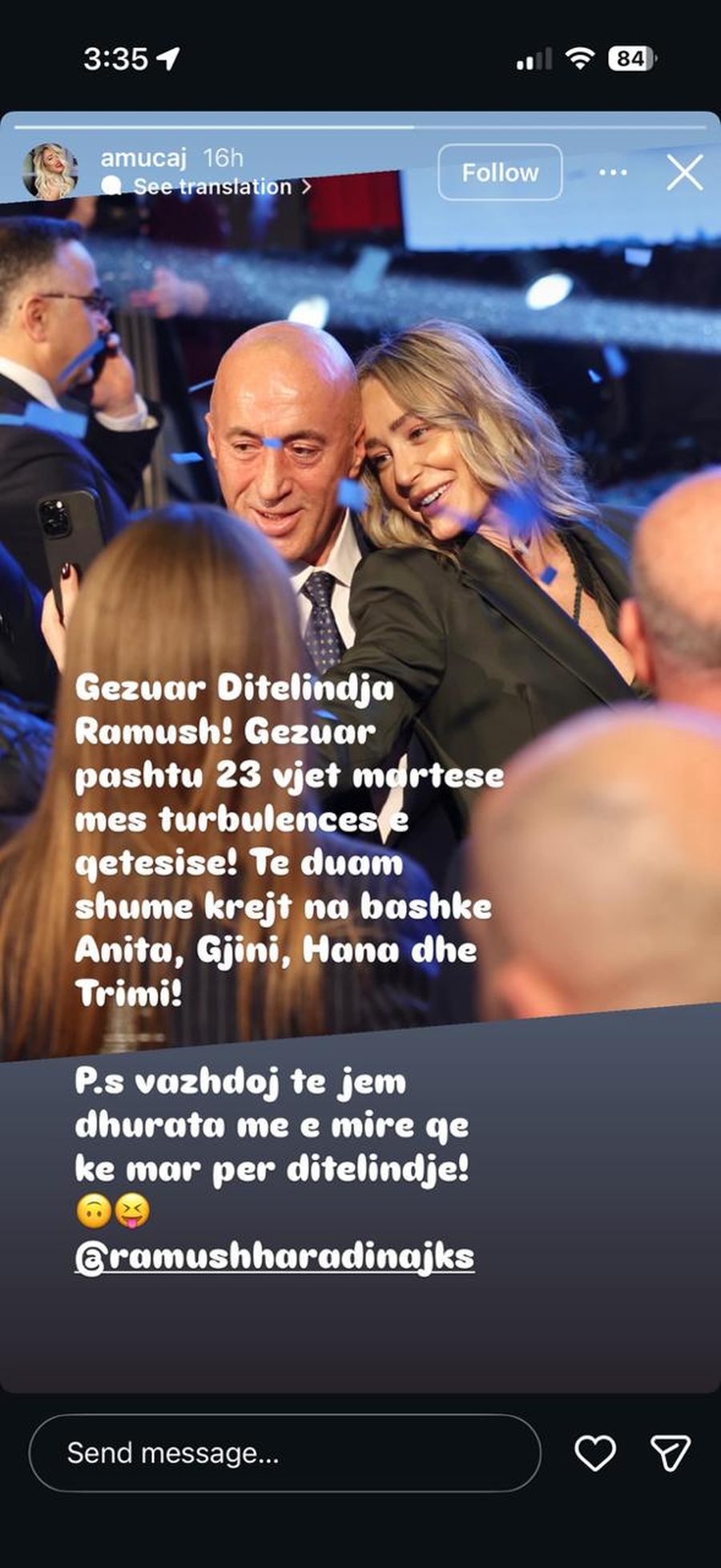 &ldquo;Shekullofsh Ramush Haradinaj!&rdquo; Ish-kryeministri i Kosov&euml;s