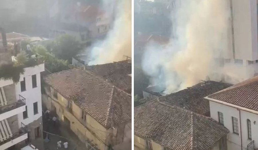 Zjarr n&euml; godin&euml;n ku q&euml;ndrojn&euml; prift&euml;rinjt&euml; e