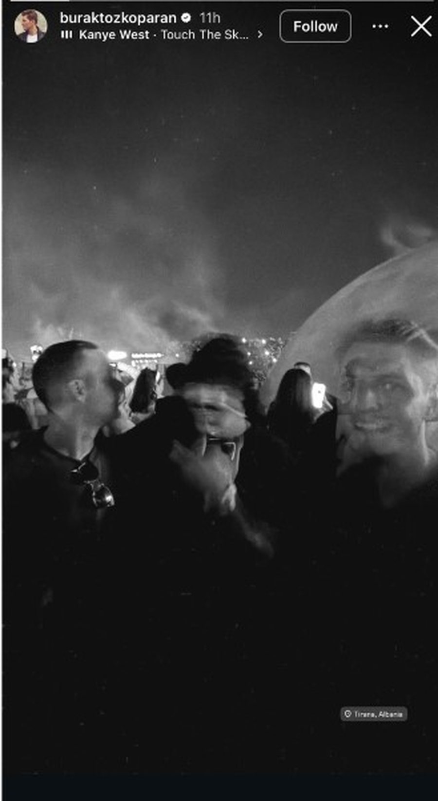 Nga Stambolli n&euml; Tiran&euml;, Burak Tozkoparan publikon foto nga koncerti i