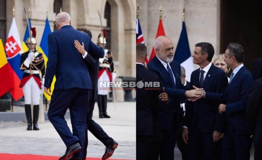Rama n&euml; Paris, Macron e pret me nj&euml; shtr&euml;ngim miq&euml;sor