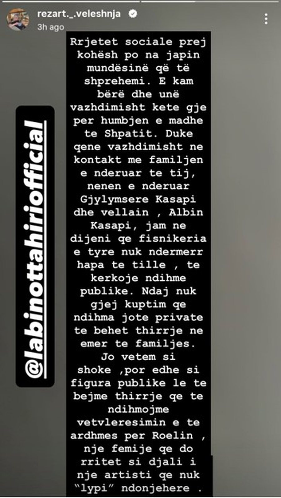 Labi premtoi 150 euro për Roelin nga çdo dasëm,