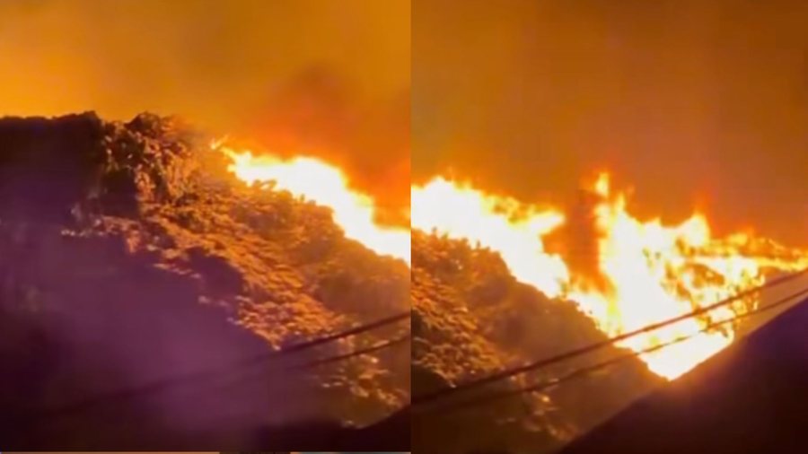 Zjarr masiv n&euml; Fush&euml;-Kruj&euml;, rrezikohen fshatrat Halil dhe Kameras