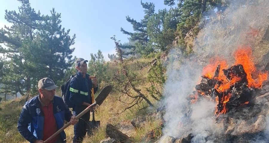 Rikativizohet zjarri n&euml; Voskopoj&euml;, era e fort&euml;
