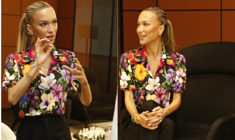 E buz&euml;qeshur dhe elegante, Lori Hoxha shfaqet p&euml;r her&euml; t&euml;