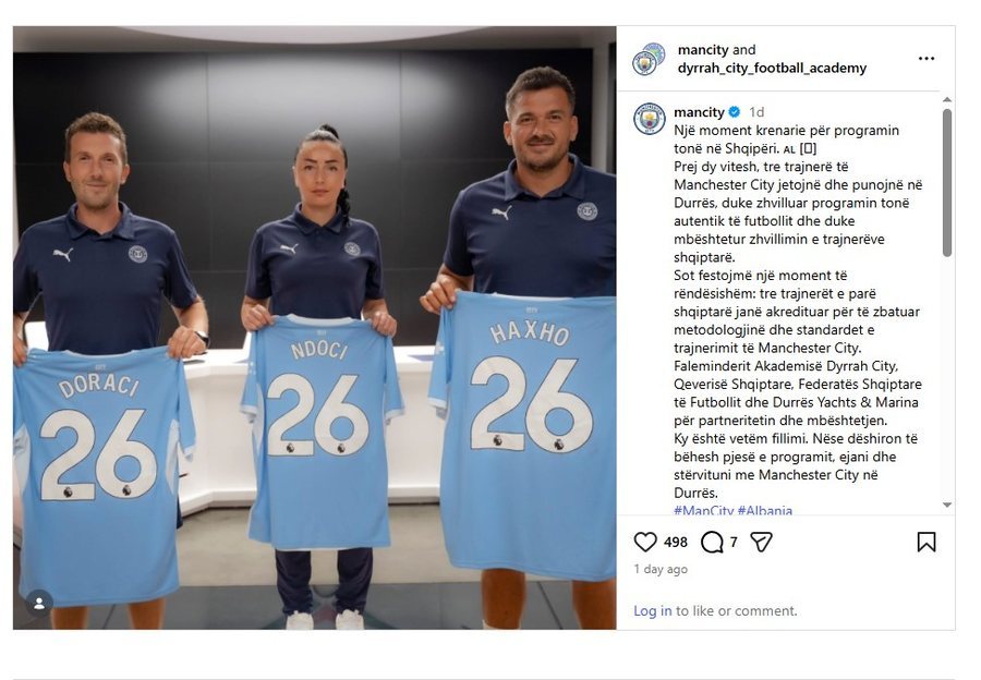 FOTOLAJM/ Manchester City flet shqip! Vazhdon &ldquo;implementimi&rdquo; i