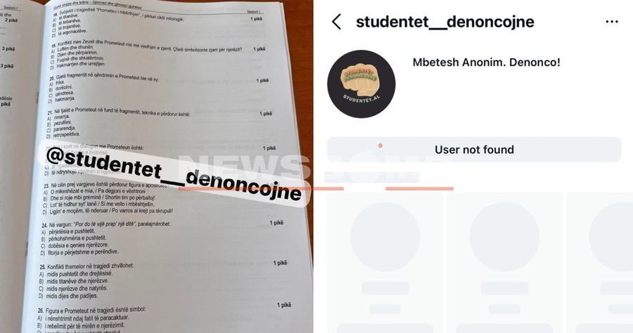 Bllokohet faqja &lsquo;&rsquo;Student&euml;t Denoncojn&euml;&rsquo;&rsquo;!