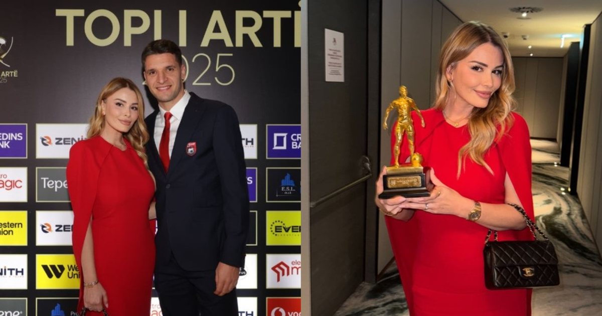 Në Serbi mund ta urrejnë  Bashkëshortja e Gjimshitit SURPRIZON kapitenin e Kombëtares pasi fitoi çmimin  Lojtari i Vitit   Plot dinjitet  veprat e tua flasin shumë 