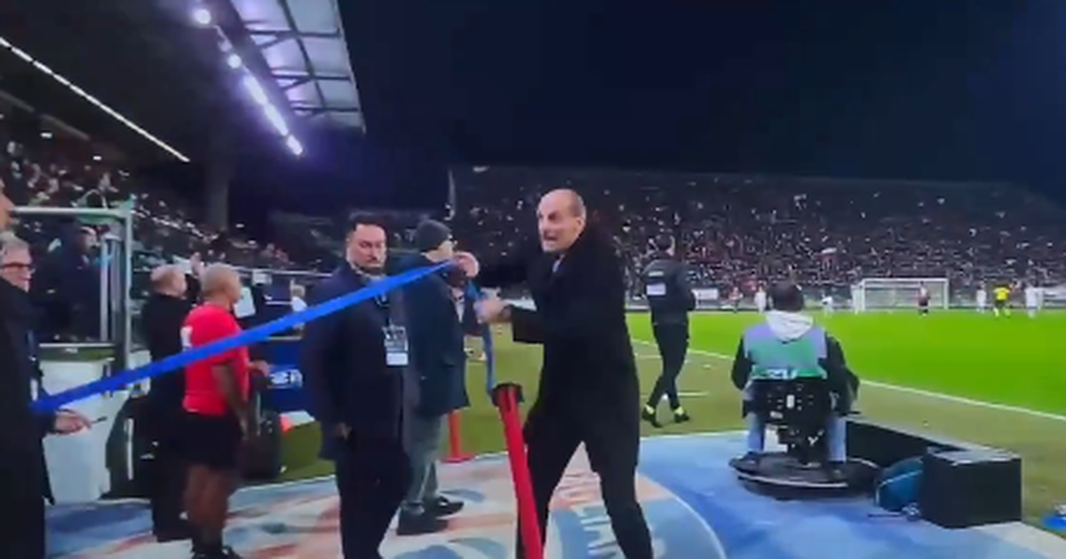 VIDEO  Max Allegri  zbeh  fitoren e Milanit dhe kreun në Serie A  trajneri del jashtë kontrollit