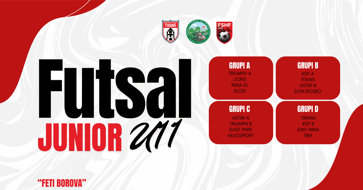  Futsal Junior   16 ekipe në lojë për një trofe  përballje interesante mes ekipeve në 4 grupe
