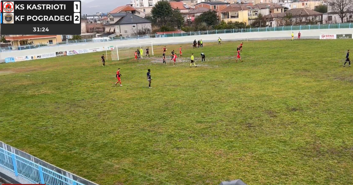 Pogradeci i bën  ligjin  në shtëpi Kastriotit  liqenorët përmbysin rezultatin dhe  vulosin  ndeshjen mes 6 golash