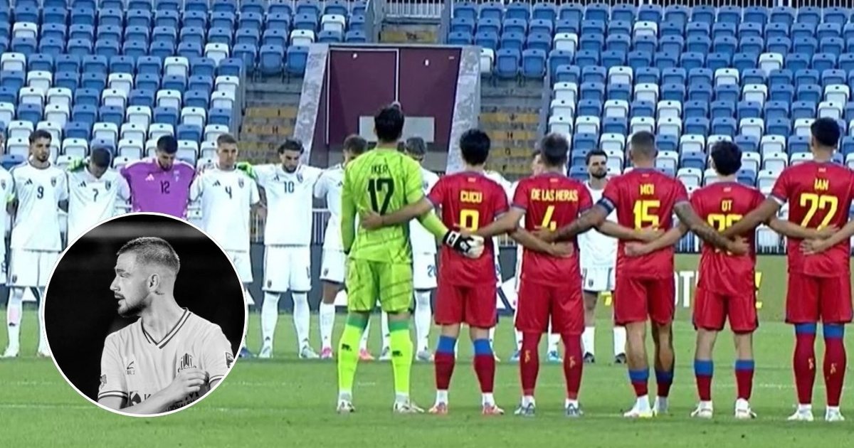 VIDEO  Miqësorja Kosovë   Andorrë  mbahet një minutë heshtje në nder të futbollistit Fatjon Bunjaku