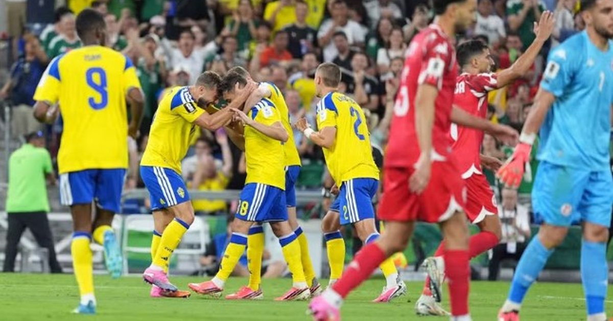 VIDEO  6 gola dhe ritëm i  shfrenuar   Suedia e  pamëshirshme  kundër Tunizisë