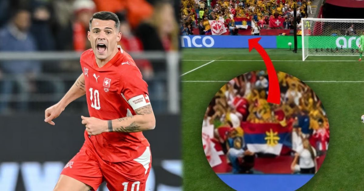 Flamuri serb përpara syve  por Granit Xhakës  s i dridhet qerpiku   PAMJET që kanë bërë xhiron e rrjetit gjatë momentit të penalltisë