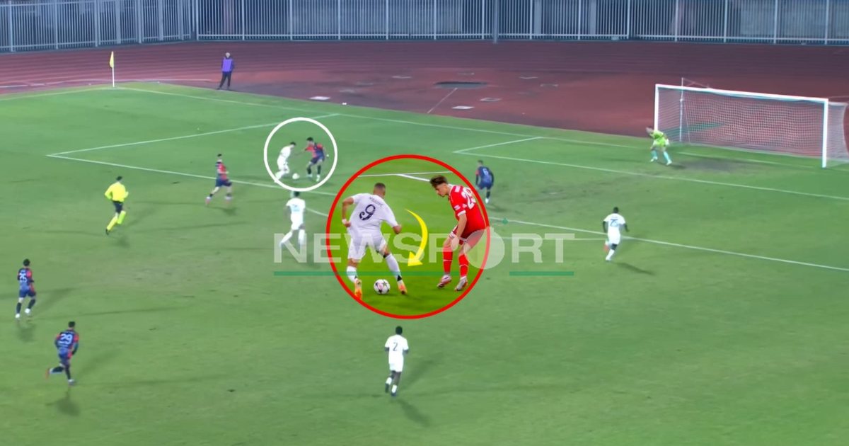 VIDEO  Talenti i Kombëtares në versionin  alla Mbappe   bëri për  ujë të ftohtë  mbrojtjen e Vllaznisë