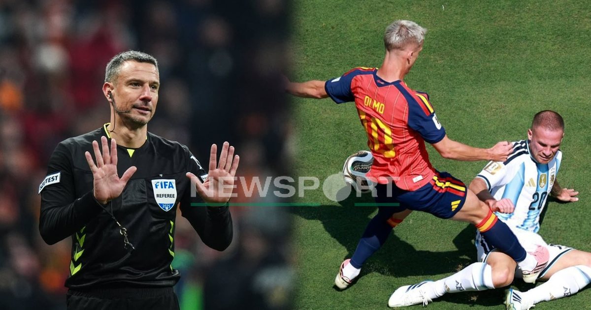 VIDEO  Plas në finalen e Botërorit  Mungon një i verdhë për futbollistin e Argjentinës  tifozët spanjollë kërkojnë llogari te arbitri