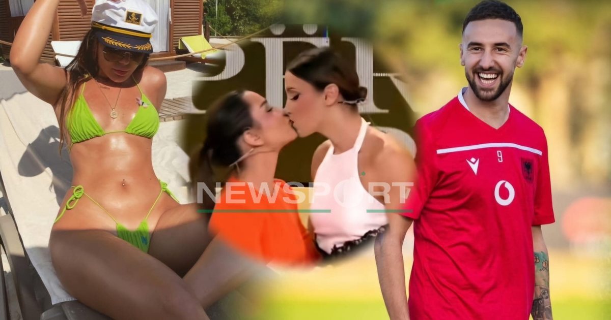 Nga lidhja me futbollistin tek dora në të pasmet e moderatores  Megi Pojani puthet në buzë me Aulona Mustën  VIDEO 