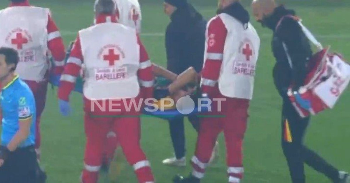 VIDEO  Po kalonte formën e jetës  ylli i Shqipërisë DËMTOHET dhe del nga fusha me barelë