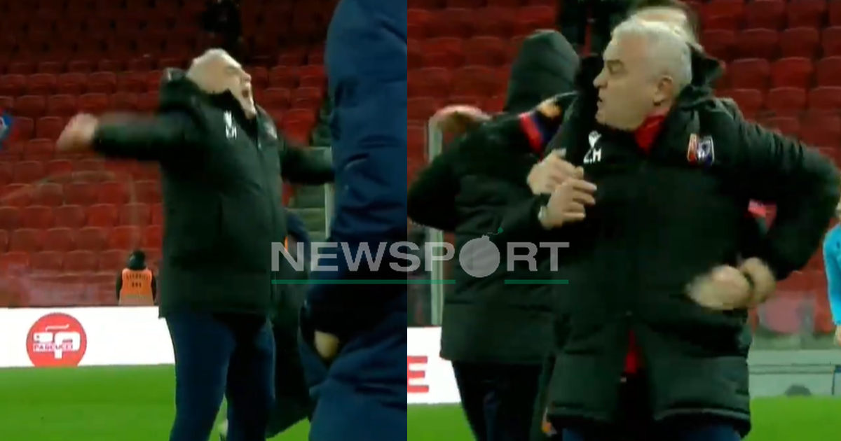 VIDEO  Edi Martini s përmbahet  trajneri i Vllaznisë ripërsërit gjestin e pahijshëm ndaj dinamovitëve dhe Ilir Dajës