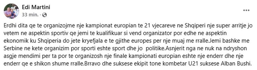 Organizimi i Euro 2027, ish-trajneri i Teutës pro bashkëpunimit me