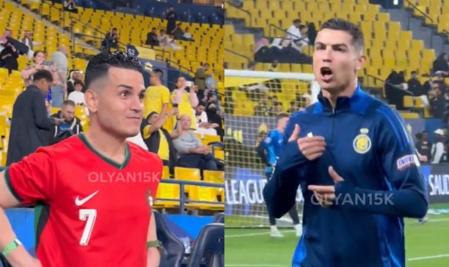 VIDEO/ Sozia e ndjek në stadium, Ronaldo nuk kursen tifozin: Nuk më