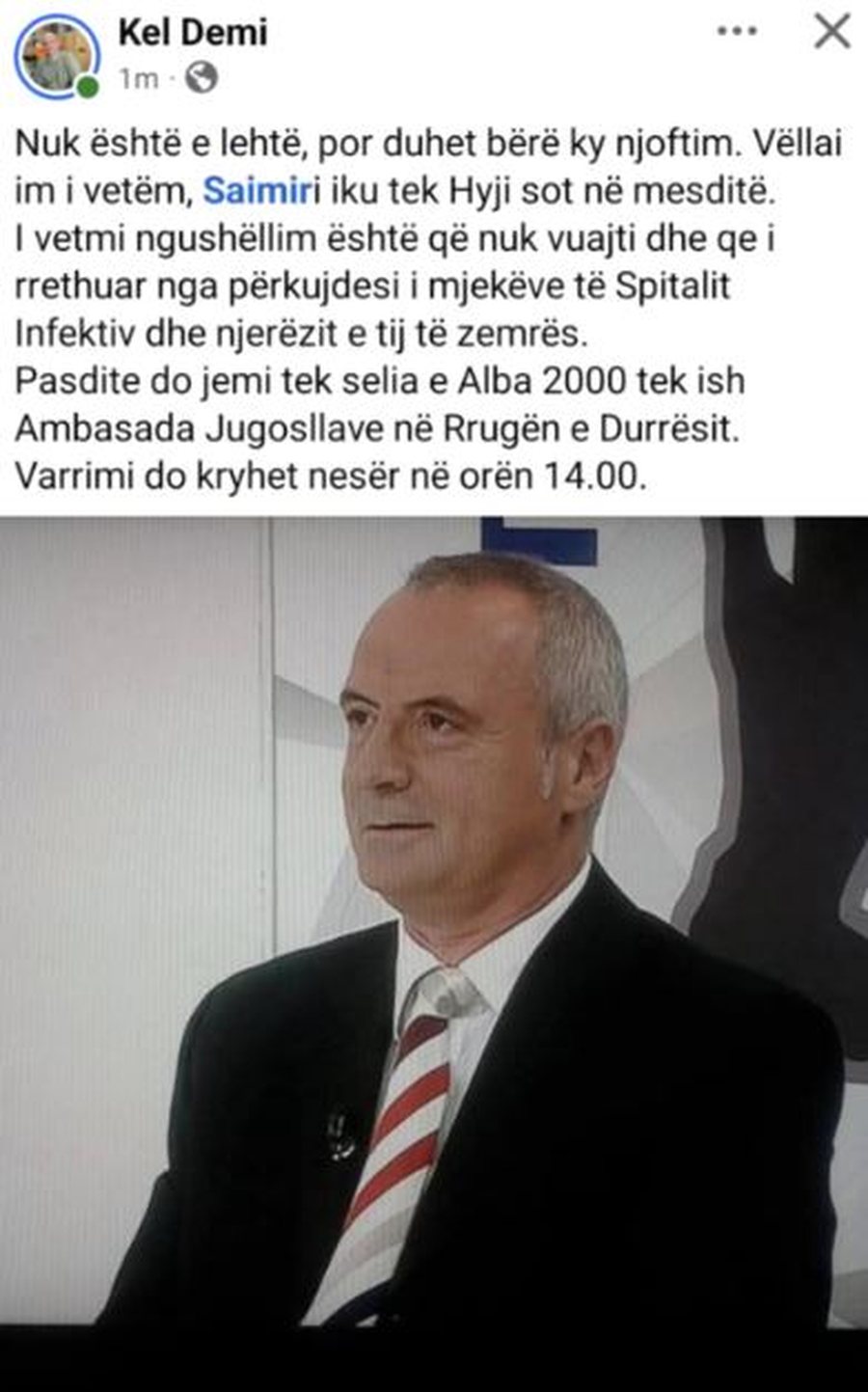 Ndarja nga jeta e Saimir Demit, Keli zemërthyer pas humbjes së