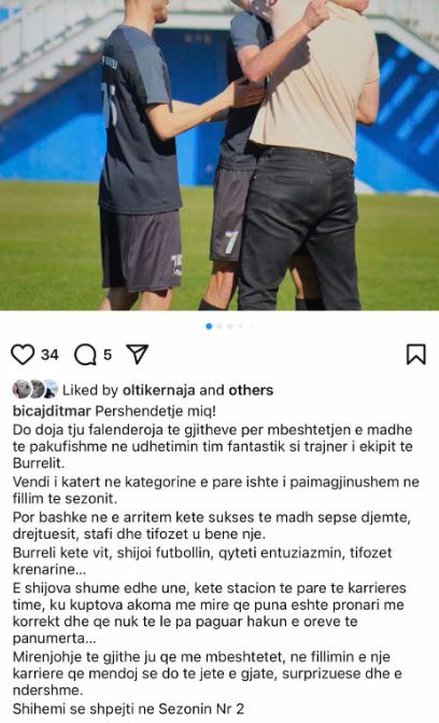 Mbylli një sezon të suksesshëm, trajneri lezhjan rikonfirmon