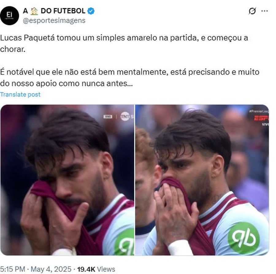 Rrezikon përjashtim nga futbolli, Lucas Paqueta shpërthen në lot