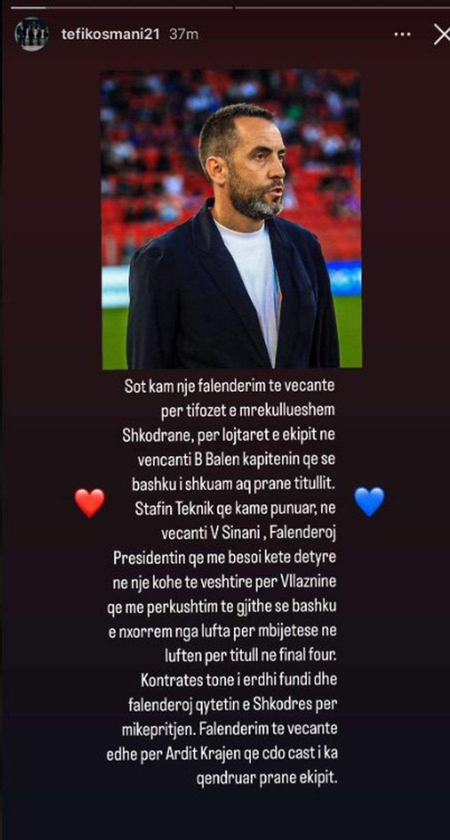 Klubi i Vllaznisë pa drejtor sportiv, reagon Tefik Osmani