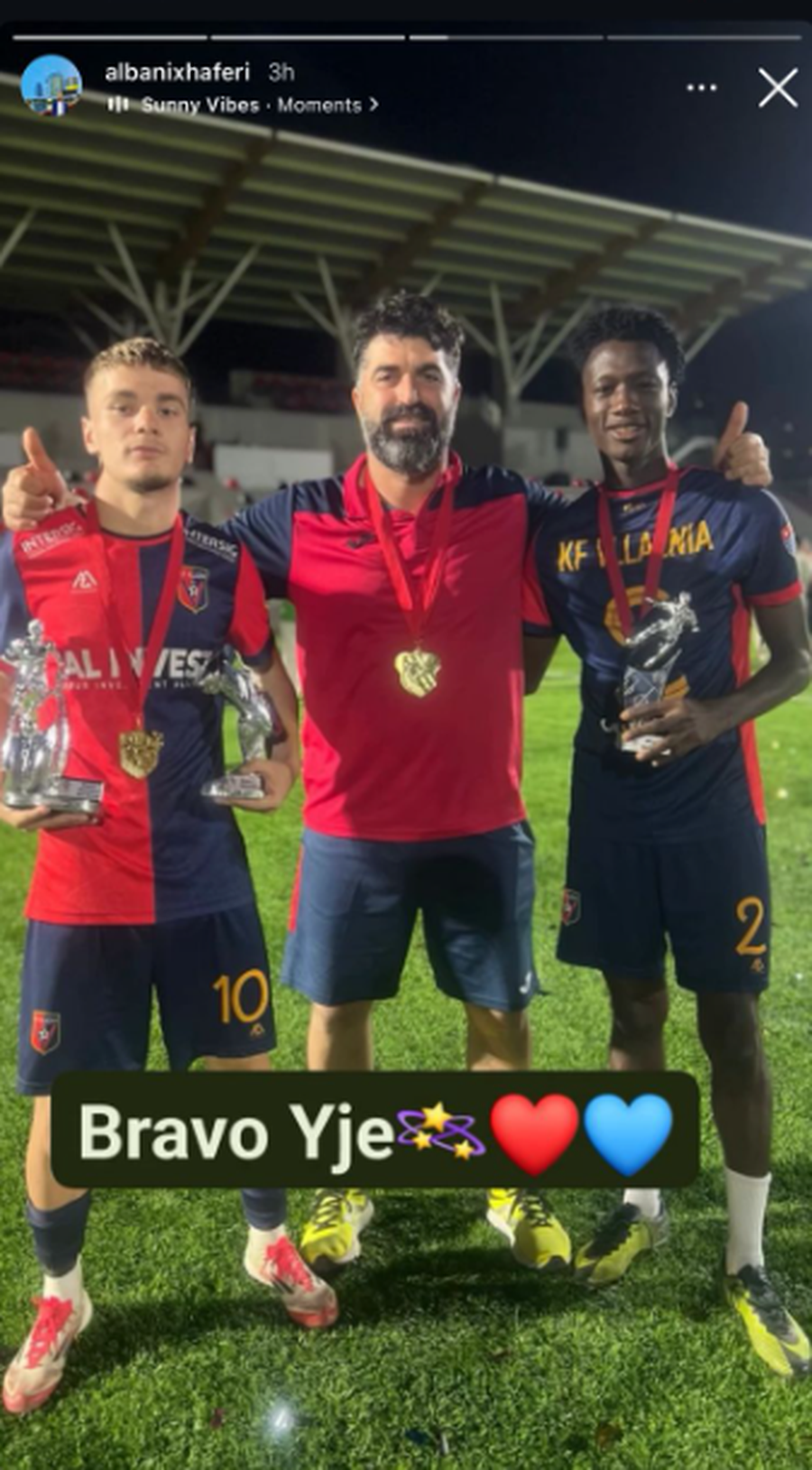 Triumfuan në “Eagle Cup”, presidenti Xhaferi përgëzon